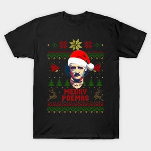 Edgar Allan Poe Merry Poemas T-Shirt